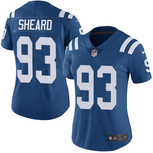 Indianapolis Colts 93 Limited Jabaal Sheard Royal Blue Nike NFL Home Women Vapor Untouchable jerseys